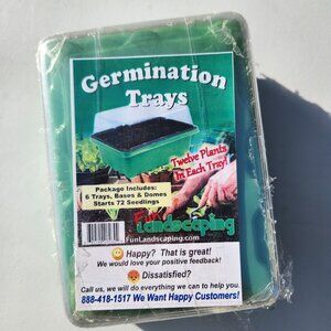 NEW 6 Pack Germination Tray Garden Supplies Gardening Plant Starter Trays 12 Pla